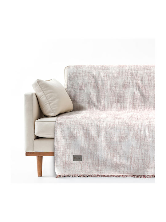 Lino Home Ριχτάρι Διθέσιου Καναπέ Ζακάρ 180x250εκ. Κεραμιδί