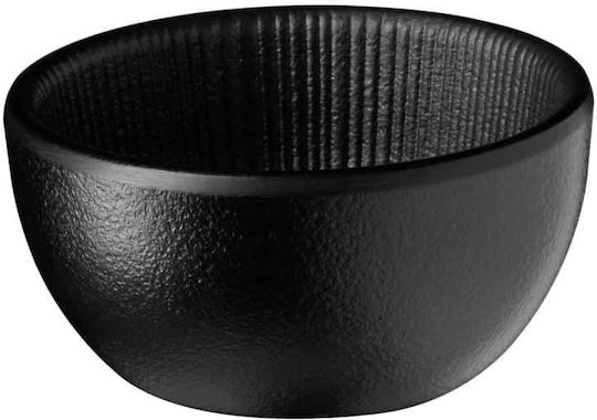 APS Round Black Melamine Serving Bowl with Diameter 7cm