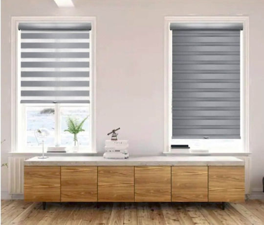 MRShome Rollos Mischer Blackout Doppelt Grau P120xH230cm MRShome MRShome Rollos Mischer Blackout Doppelt Grau P120xH230cm MRShome
