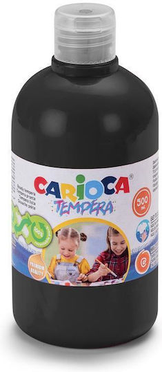 Carioca Τέμπερα Ζωγραφικής Μαύρο σε Μπουκάλι 500ml