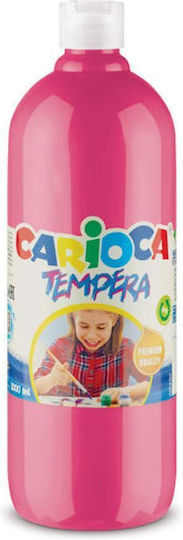 Carioca Tempera Colour Paint Magenta in Bottle 1000ml