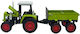 Green Tractor Model Metal Trailer Die-cast Movable Hood 1/24 Scale