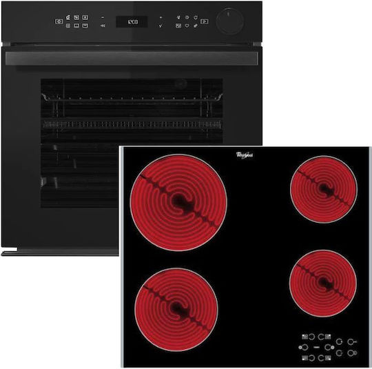 Whirlpool Cuptor de Blat 73l cu Plită Ceramică P59.5cm Negru