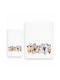 Astron Italy Σετ Βρεφικές Πετσέτες 2τμχ Dogs Family White Βάρους 500gr/m²