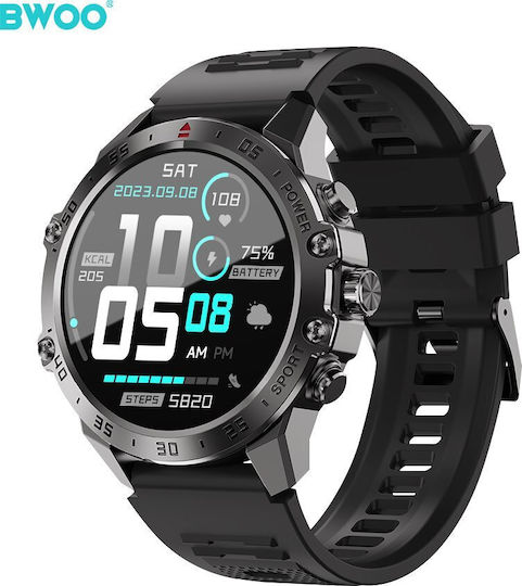 Bwoo Смарт Часовник Wa-08 1.43” Amoled Черен