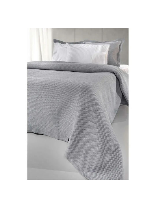 Guy Laroche Slalom Pique Blanket Semi-Double 180x260cm Gray