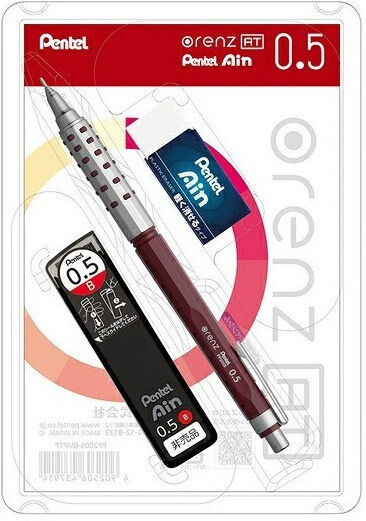 Pentel Orenz At Механичен Молив 0.5mm Тъмночервени Графити Гума Pp2005-bmptp Лимитирана Серия 4902506437914