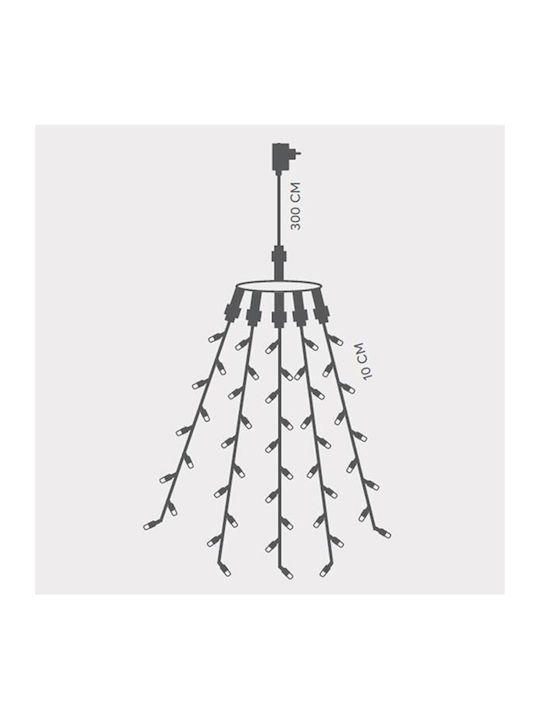 175 Luminite LED Albe Tip Caracatiță 2 Bucăți