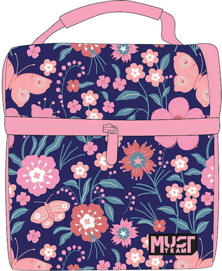 Must Team Butterfly Flowers Kids Insulated Lunch Bag 7 Litre Multicolour 22x16x28cm