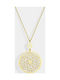 Vogue Necklace with Flower Design from Gold Plated Silver