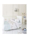 Nima Set Baby Sheets Crib Cotton Fitted Blue 120x170cm