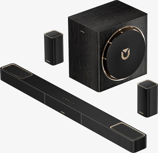 Ultimea Skyware X50 Soundbar 5.1.4 Bluetooth and HDMI with Wireless Subwoofer and Remote Control Black