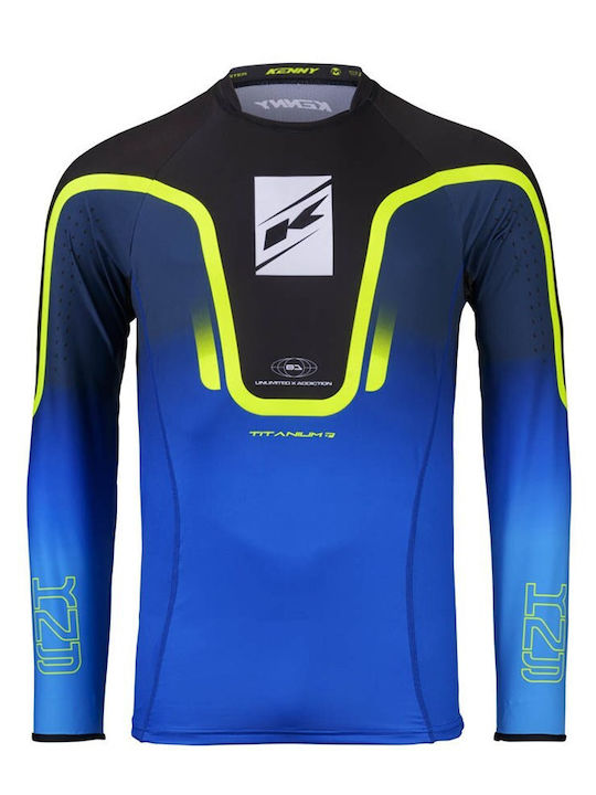 Kenny MX Titanium Ανδρική Μπλούζα Motocross Μακρυμάνικη Gradient Blue
