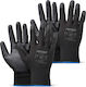 AMiO Electrician Work Gloves Black Polyurethane/Leather