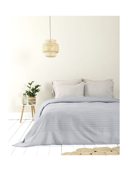 Nima Κουβέρτα Πικέ Υπέρδιπλη 220x240εκ. Dune Gray