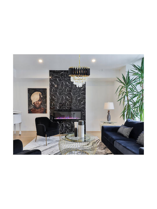 Lampa Pendant Ceiling Light Gold for 4 E14 Bulbs