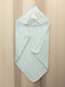 Nima Baby Hooded Bath Towel-Robe Petit Bebe White 75x75cm