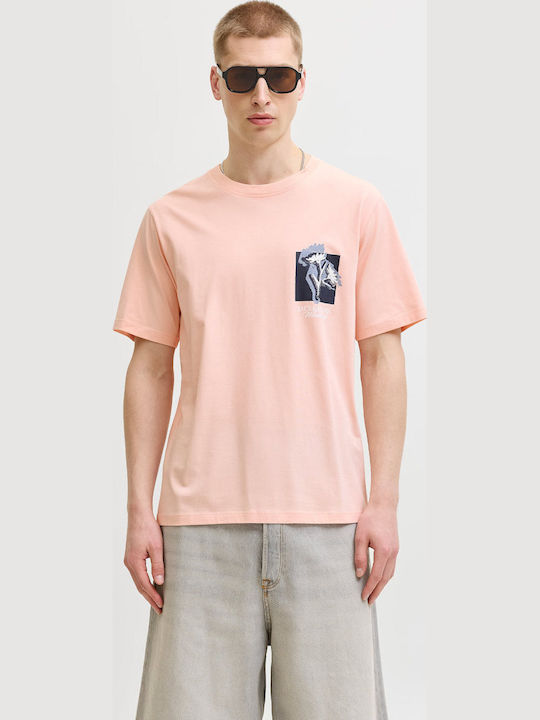 Jack & Jones Kurzarm T-Shirt Pfirsich Jack & Jones Kurzarm T-Shirt Pfirsich