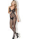 Black Bodystocking L Xl "kiss Me"