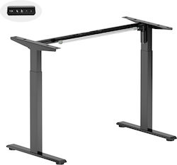 Brateck Klappbare Schreibtischbasis Metallisch mit Einstellbar Schwarz 140x60x70cm