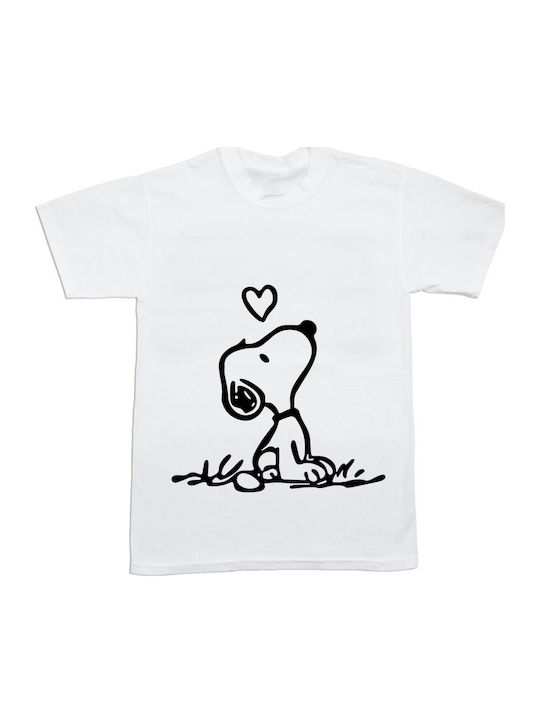 Детска Тениска Бяла Snoopy