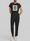 Women's Blouse Animal Print Black