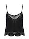 Bluza Damă Crop Pulover Bumbac Negru