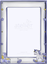 Atelier Kids Silver Light Blue Photo Frame