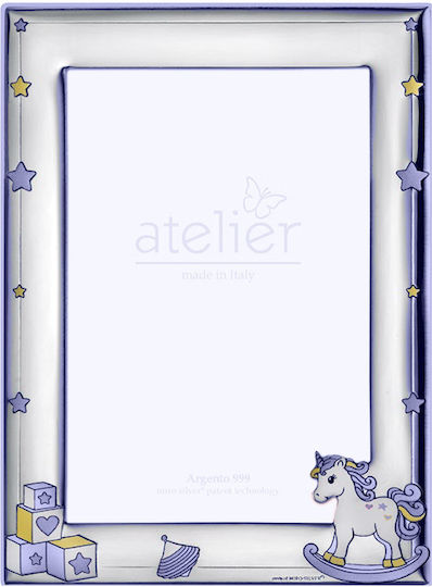 Atelier Kids Silver Light Blue Photo Frame
