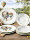 Marva White Porcelain Dinnerware Set 18pcs