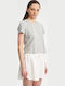 Damen Crop T-Shirt Grau