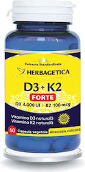 D3+K2 Forte Herbagetica 60 Capsule
