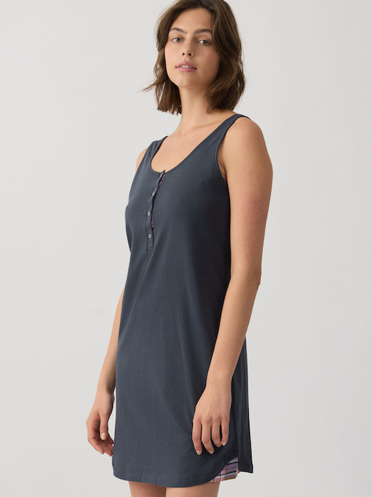 Minerva Minerva Damen Schlafanzug Sommer Anthrazit
