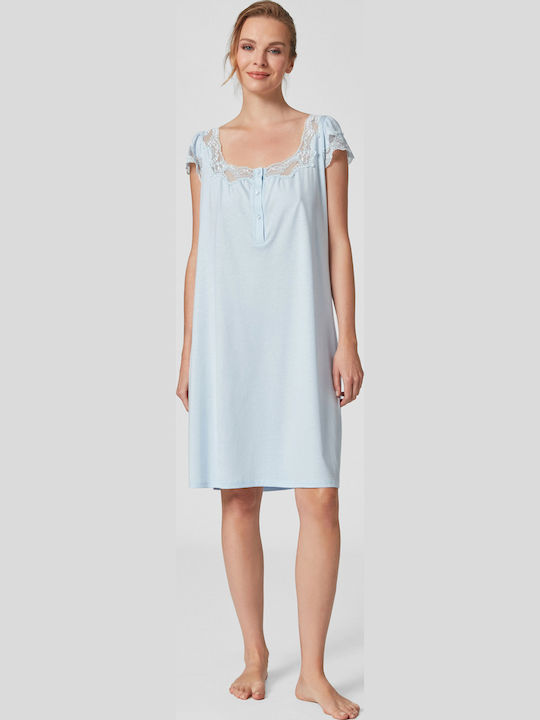 Pen-ky Summer Women's Nightgown Light Blue