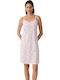 Minerva Summer Women's Nightgown Ecru-Pink Tulips