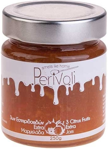 Perivoli Jam of Three Citrus Fruits No Sugar Added 250gr