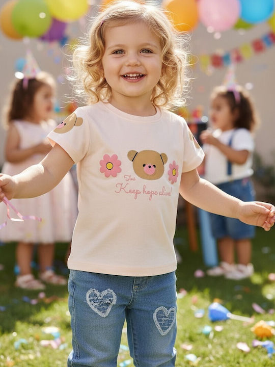 Kids Clothing Set with Pants Summer 2 Pieces Pink