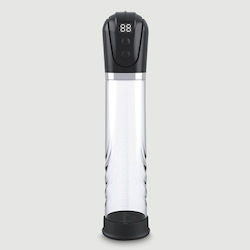 Automatic Penis Pump Long Tube Sexopolis Male LCD Display Long Tube Automatic Penis Pump Transparent