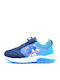 Kids Sneakers with Hoop & Loop Closure & Lights Blue