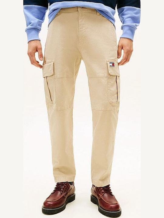 Tommy Hilfiger Cargo Trousers in Tapered Leg Beige