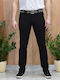 Elastic Trousers in Slim Fit Black