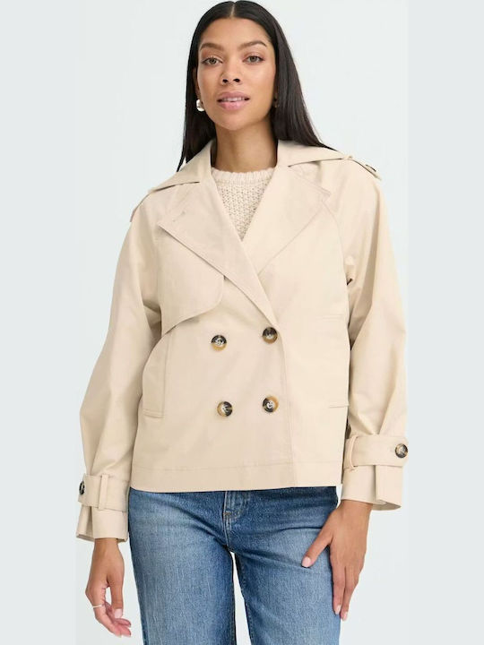 B.Younq Women's Beige Gabardine Oversized