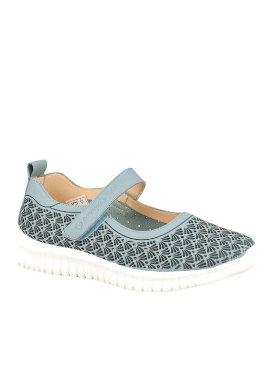 Amarpies Anatomic Women's Canvas Blue Slip-Ons