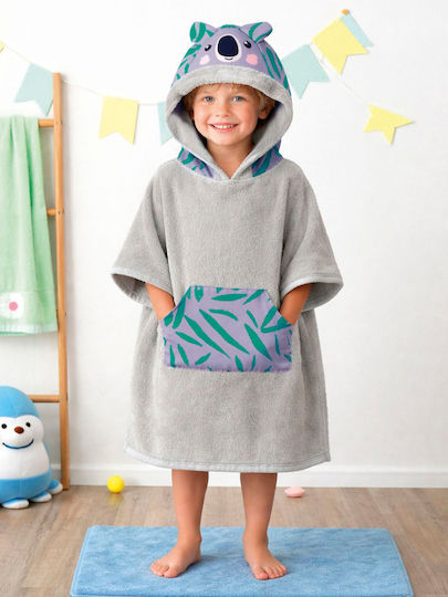 Palamaiki Kid's Beach Poncho Gray 120 x 70cm