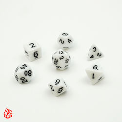 Set Zaruri Mat Albe Săculeț Set Zaruri Acrilice RPG Dungeons & Dragons Pathfinder Wargames Set Zaruri Mat Albe Săculeț Set Zaruri Acrilice RPG Dungeons & Dragons Pathfinder Wargames