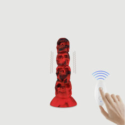 Vibrator Realistic Roșu Cu Control De La Distanță