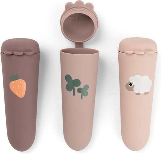 Done by Deer Kids Silicone Food Bowl Pink 3 Pieces