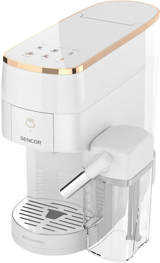 Sencor Кафемашина за Капсули Dolce Gusto Налягане 19 bar с Разпенител за Мляко Бяла