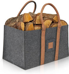 Alista Home Μεταλλικό Καλάθι Αποθήκευσης Ξύλων 50x34x32cm Γκρι