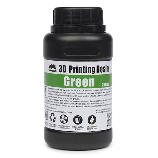 Wanhao Resin για 3D Printer Πράσινο 250ml